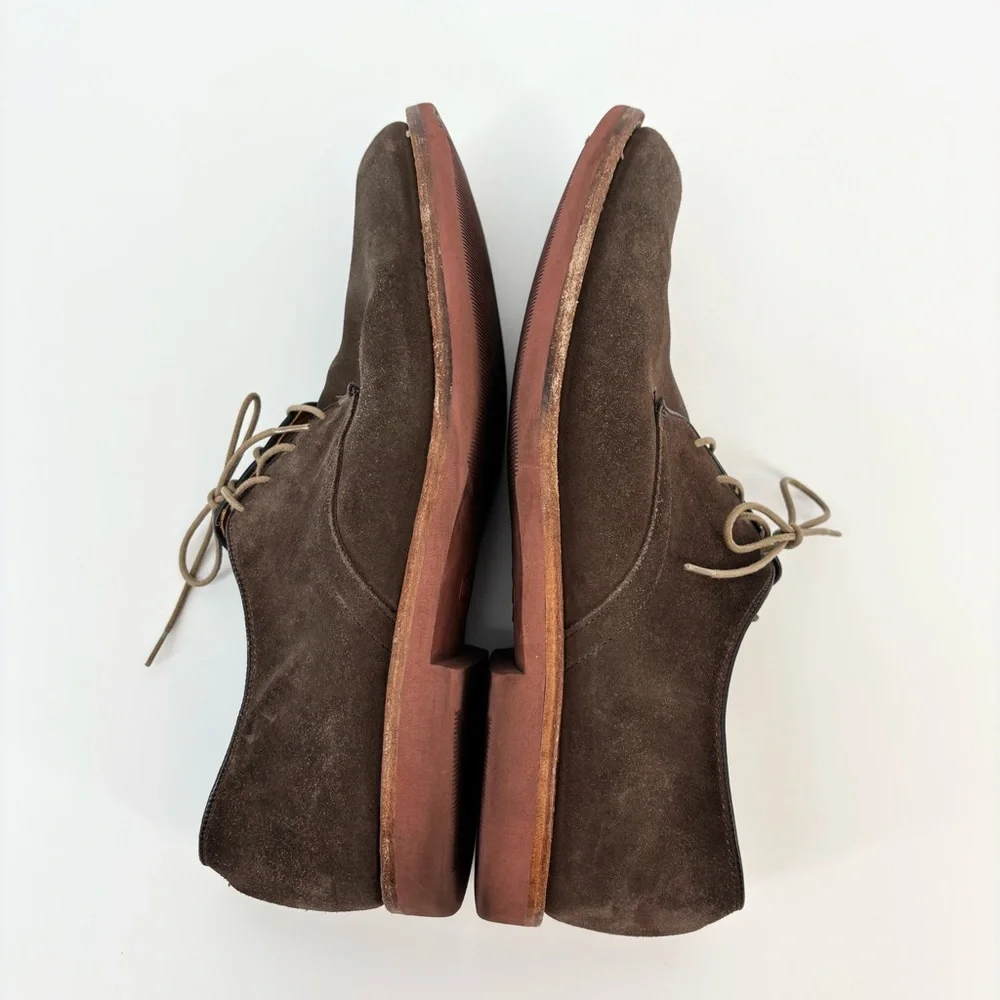 Allen Edmonds Suede Boone Oxfords Size 13‎ D Brown Dress Shoes